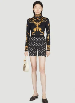 Moon Print Biker Shorts