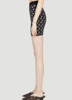Moon Print Biker Shorts