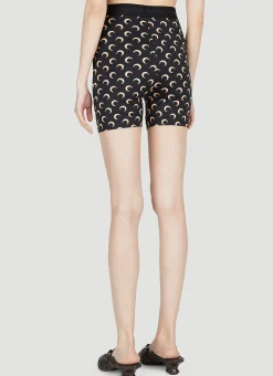 Moon Print Biker Shorts