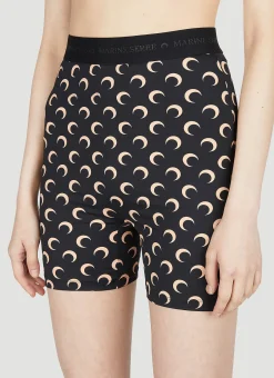Moon Print Biker Shorts