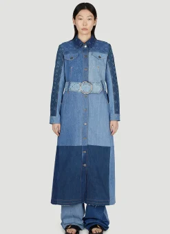 Moon Print Denim Coat