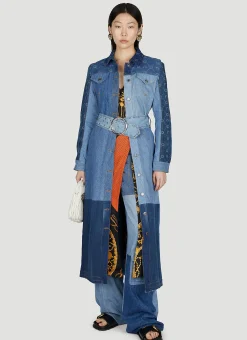Moon Print Denim Coat
