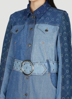 Moon Print Denim Coat