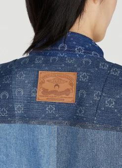 Moon Print Denim Coat