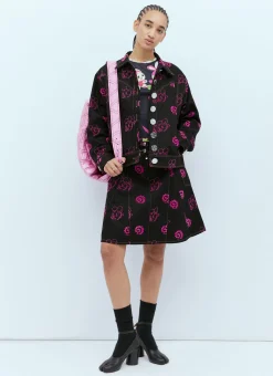 Mouse Flocked Denim Jacket