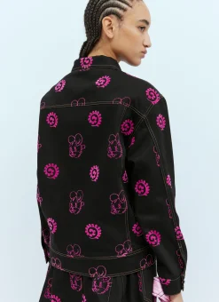 Mouse Flocked Denim Jacket