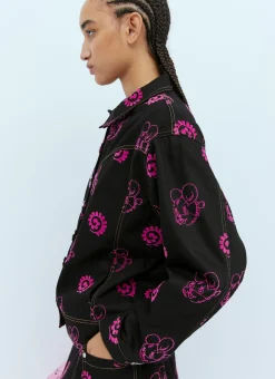 Mouse Flocked Denim Jacket