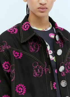 Mouse Flocked Denim Jacket