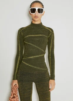 Mummy High Neck Knit Top
