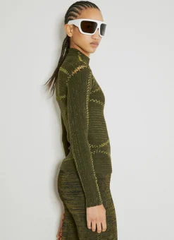 Mummy High Neck Knit Top