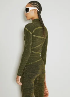 Mummy High Neck Knit Top