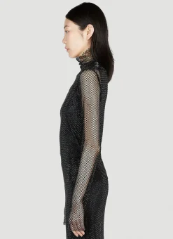 Noemi Rhinestone Mesh Top