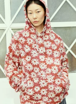 November Flower Knit Hooded Sweatshirt