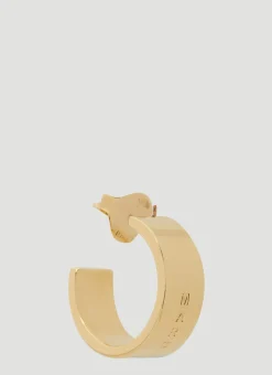 Numerical Logo Engraving Hoop Earrings