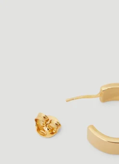 Numerical Logo Engraving Hoop Earrings