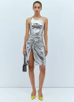 O-Melt Draped Midi Skirt