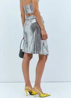 O-Melt Draped Midi Skirt