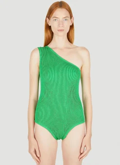 One Shoulder Crinkle Swimsuit