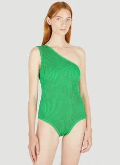 One Shoulder Crinkle Swimsuit
