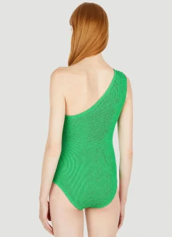 One Shoulder Crinkle Swimsuit