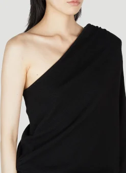 One Shoulder Draped Dress