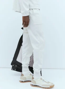 Ottoman Rib Four-Bar Track Pants