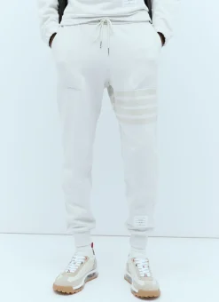 Ottoman Rib Four-Bar Track Pants
