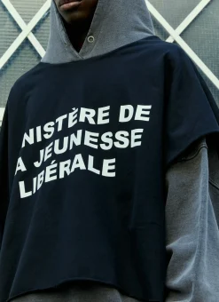 Overlayed Half Sweatshirt