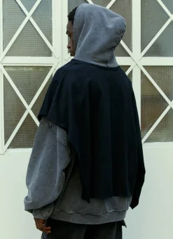 Overlayed Half Sweatshirt