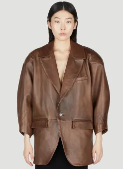 Oversized Leather Blazer