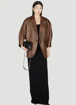 Oversized Leather Blazer