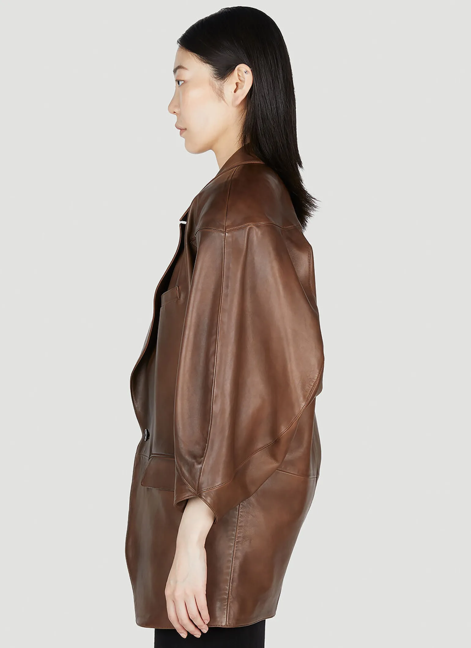 Oversized Leather Blazer