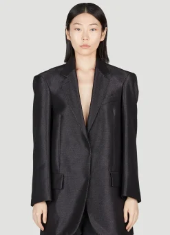 Oversized Metal Effect Blazer