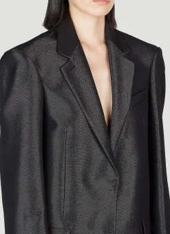 Oversized Metal Effect Blazer
