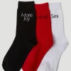 Pack Of Three Slogan Socks