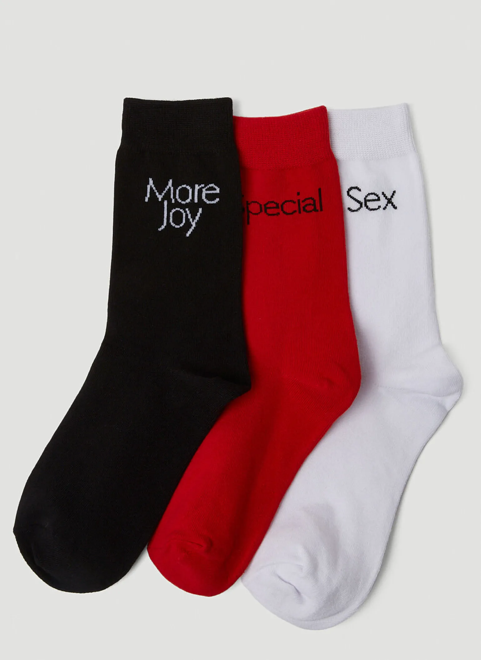 Pack Of Three Slogan Socks
