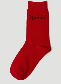 Pack Of Three Slogan Socks