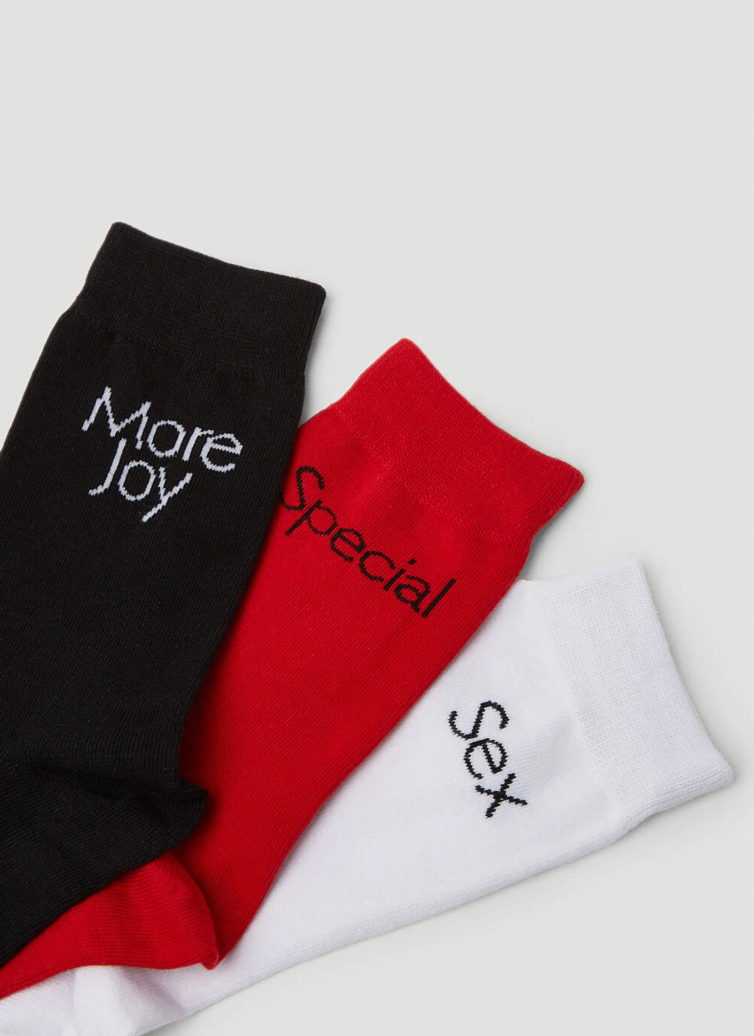 Pack Of Three Slogan Socks