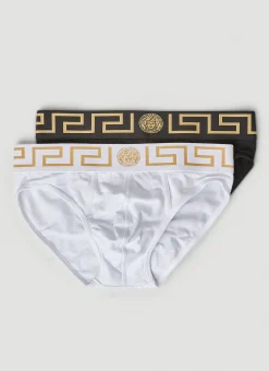 Pack Of Two Greca Border Briefs