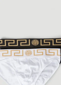 Pack Of Two Greca Border Briefs