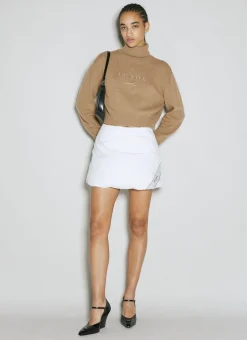 Padded Logo Patch Mini Skirt