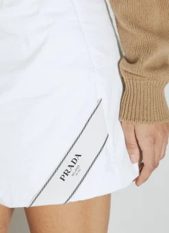 Padded Logo Patch Mini Skirt
