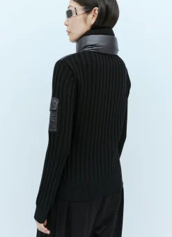Padded Wool Cardigan