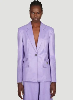 Padlock Strap Suit Single Breasted Blazer
