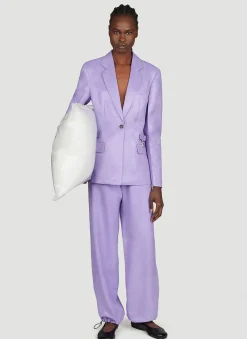 Padlock Strap Suit Single Breasted Blazer