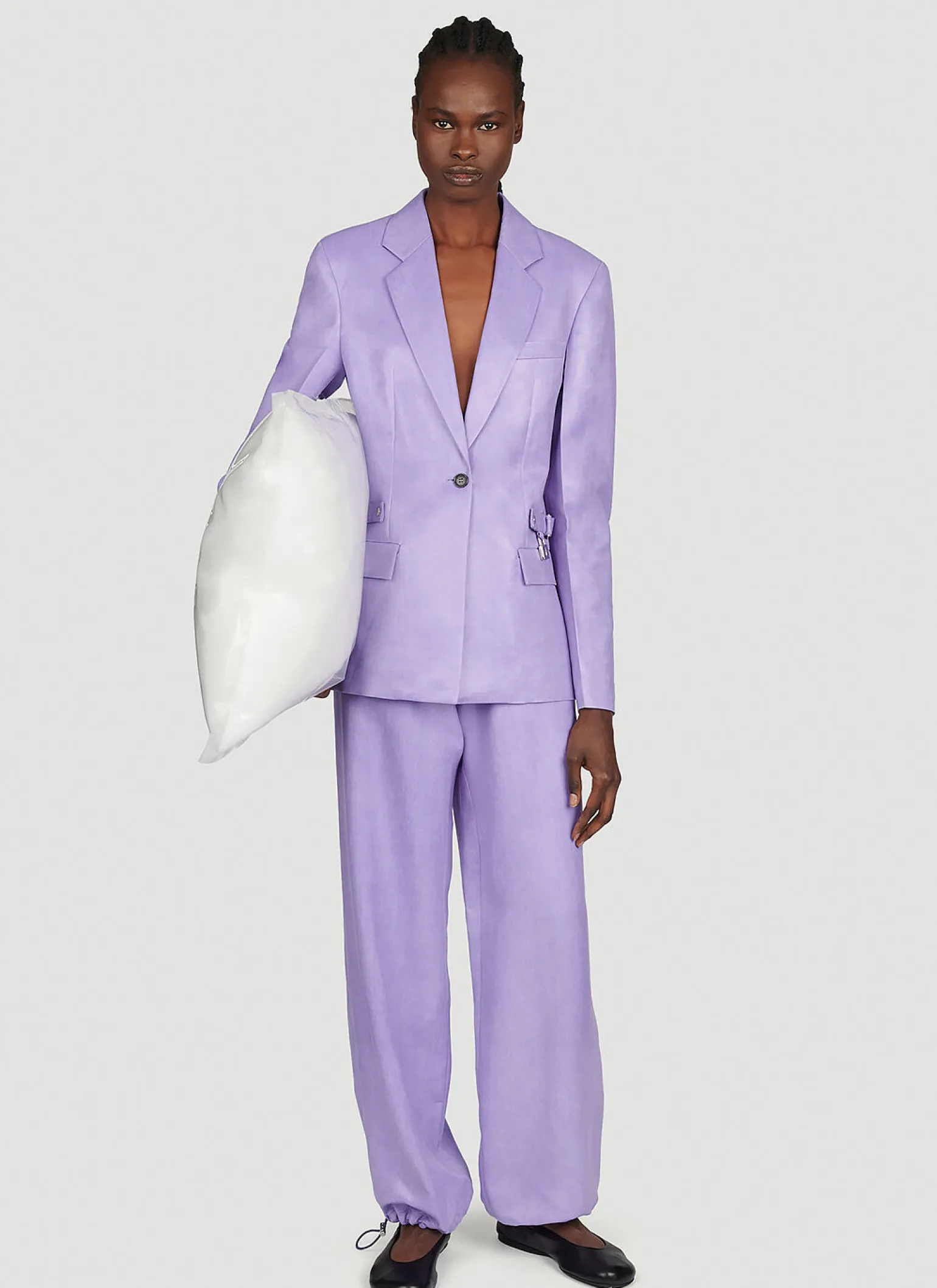 Padlock Strap Suit Single Breasted Blazer