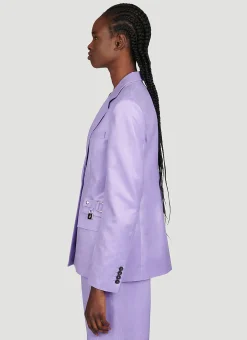 Padlock Strap Suit Single Breasted Blazer