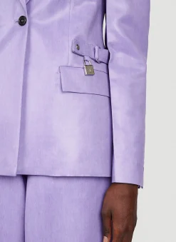 Padlock Strap Suit Single Breasted Blazer