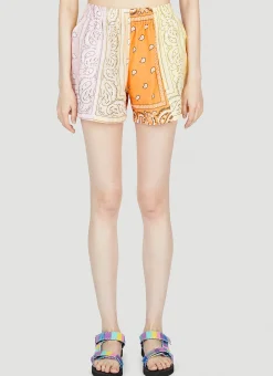 Paisley Motif Shorts