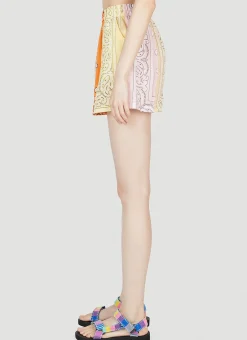 Paisley Motif Shorts
